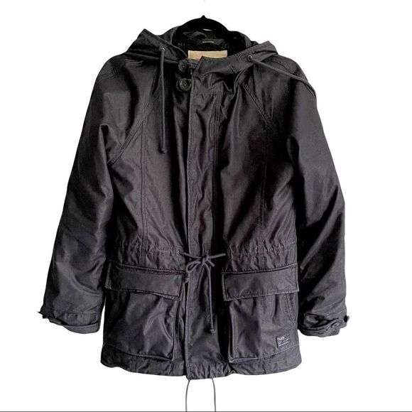 ARITZIA Tna Griffith Winter Parka Jacket Puffer Coat Hood Blue S - Picture 1 of 15
